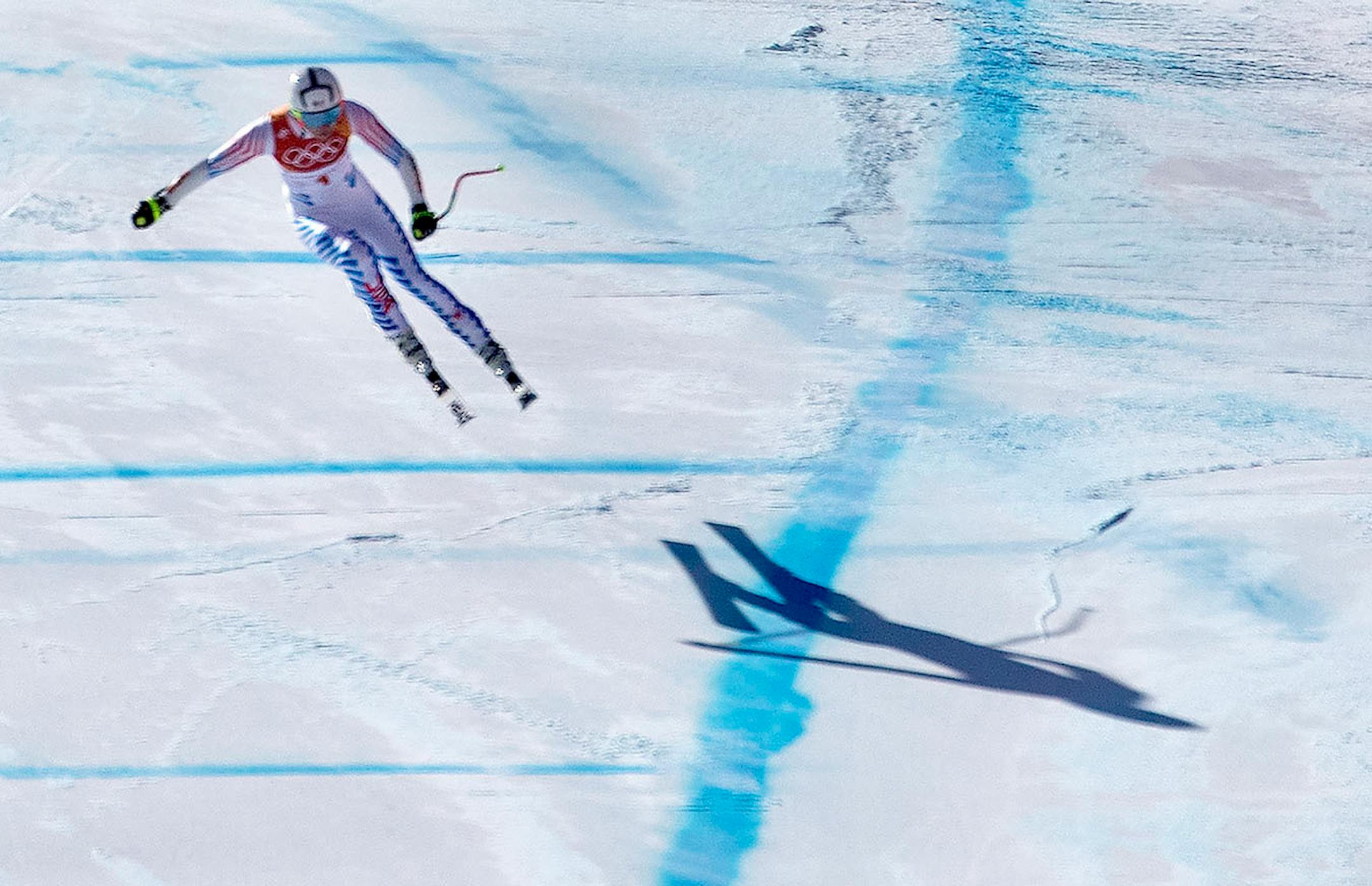 Lindsey Vonn during the women's Super-G at Jeongseon Alpine Centre on Saturday.