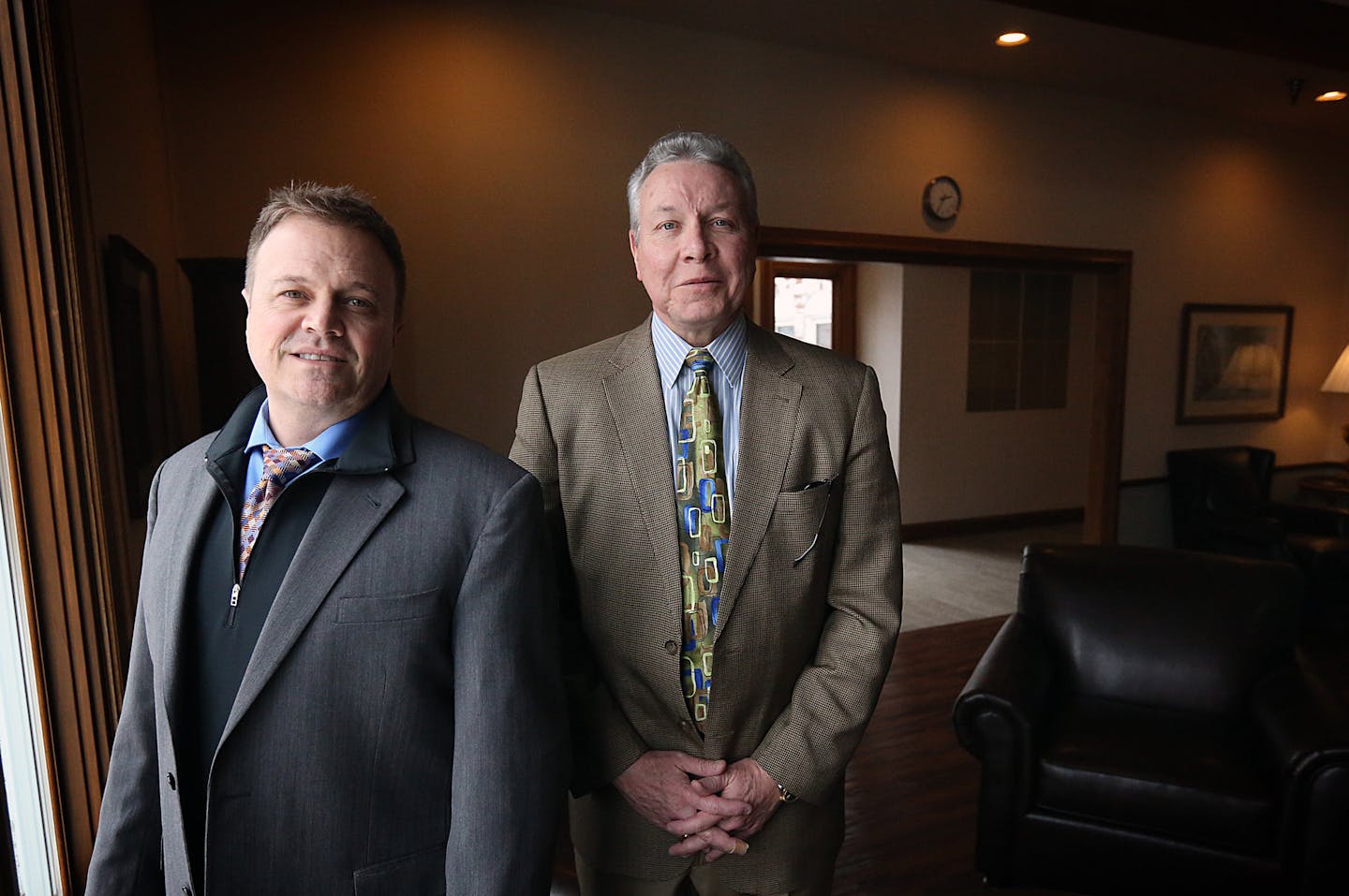 Jack Bice, president of the Beauterre Recovery Institute (left) and Francis M. Sauvageau, president and CEO of Meridian Behavioral Health. ] JIM GEHRZ &#xef; james.gehrz@startribune.com / Owatonna, MN / February 12, 2015 /2:00 PM - BACKGROUND INFORMATION: There's new competition in the world of residential addiction treatment centers with the launch this winter of a large new center in Owatonna. Meridian Behavioral Health started treating patients within the past two weeks at Beauterre Recovery