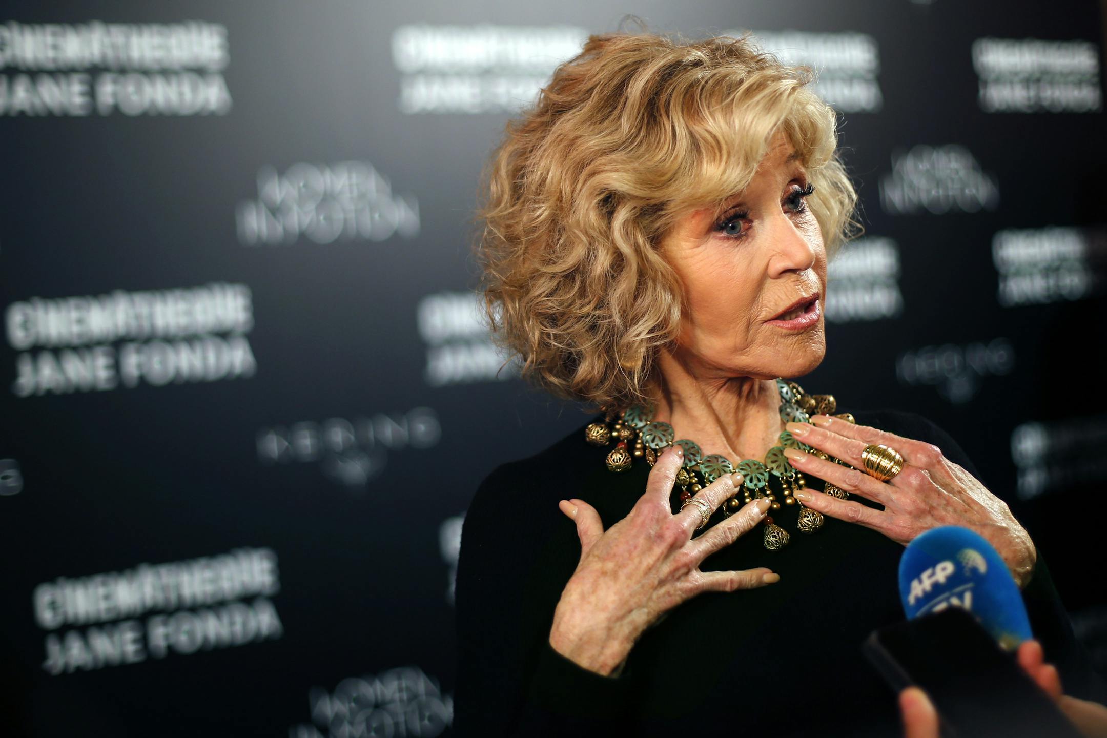 Jane Fonda has signed a deal with Evine Live to develop a new line of health and fitness products. (AP Photo/Thibault Camus)