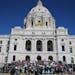 Minnesota students left school and went to the Capitol in St. Paul to be part of an international climate change protest, joining hundreds of thousand