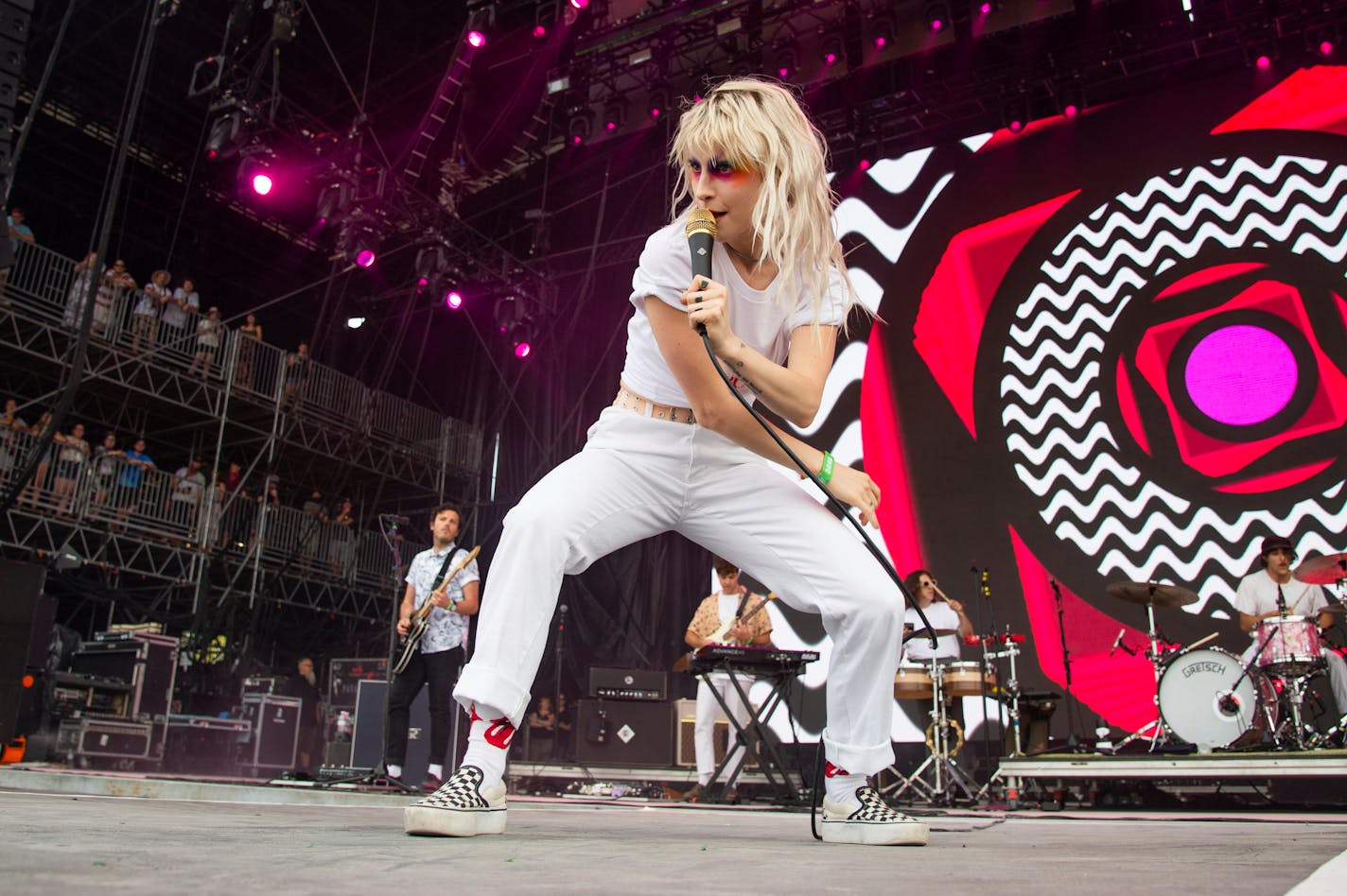 Hayley Williams of Paramore performs at the Bonnaroo Music and Arts Festival on Friday, June 8, 2018, in Manchester, Tenn. (Photo by Amy Harris/Invision/AP)