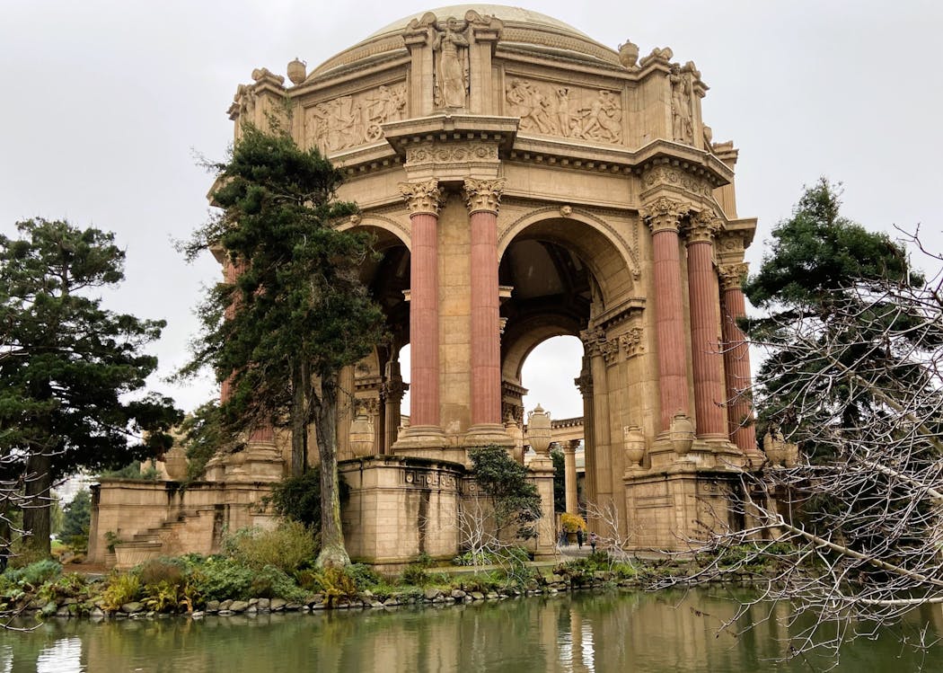 San Francisco's Palace of Fine Arts was built for the 1915 Panama-Pacific International Exposition.