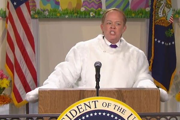 Sean Spicer as the White House Easter Bunny?