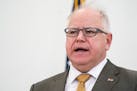 Gov. Tim Walz spoke at a press conference in Minneapolis, Minn., on Monday, April 12, 2021, announcing his sorrow at the death of 20-year-old Daunte W