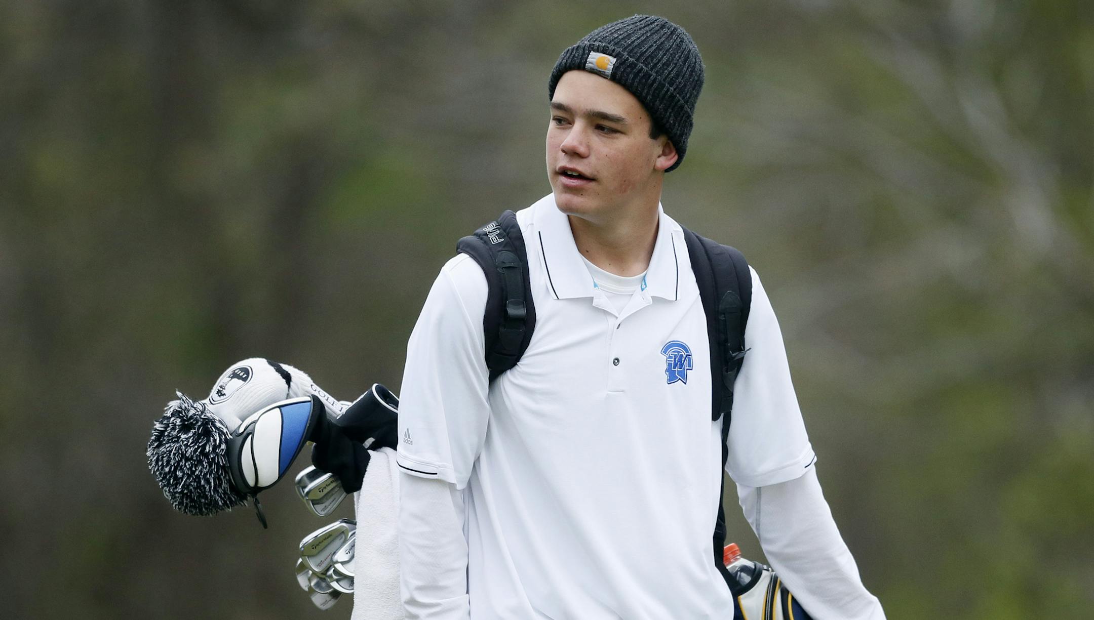 Van Holmgren of Wayzata shoots walked between holes while playing in the Tri-State invitational at Edinburgh USA Golf course April 24, 2015 in Brooklyn Park, Minnesota.] Jerry Holt/ Jerry.Holt@Startribune.com