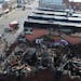 Douglas County (Minn.) drone photos of downtown Alexandria, Minn., fire on Feb. 25, 2020.