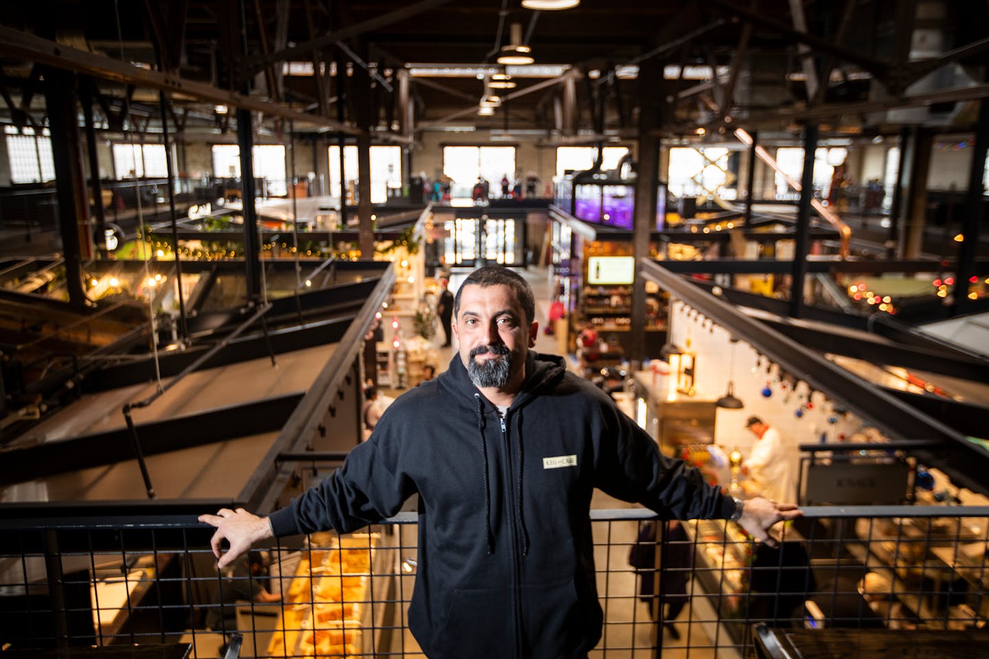 Craig Cohen, developer of Keg & Case Market, inside the market in 2018. He filed for bankruptcy Friday, claiming $11.6 million in liabilities.