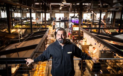 Craig Cohen, developer of Keg & Case Market, inside the market in 2018. He filed for bankruptcy Friday, claiming $11.6 million in liabilities.