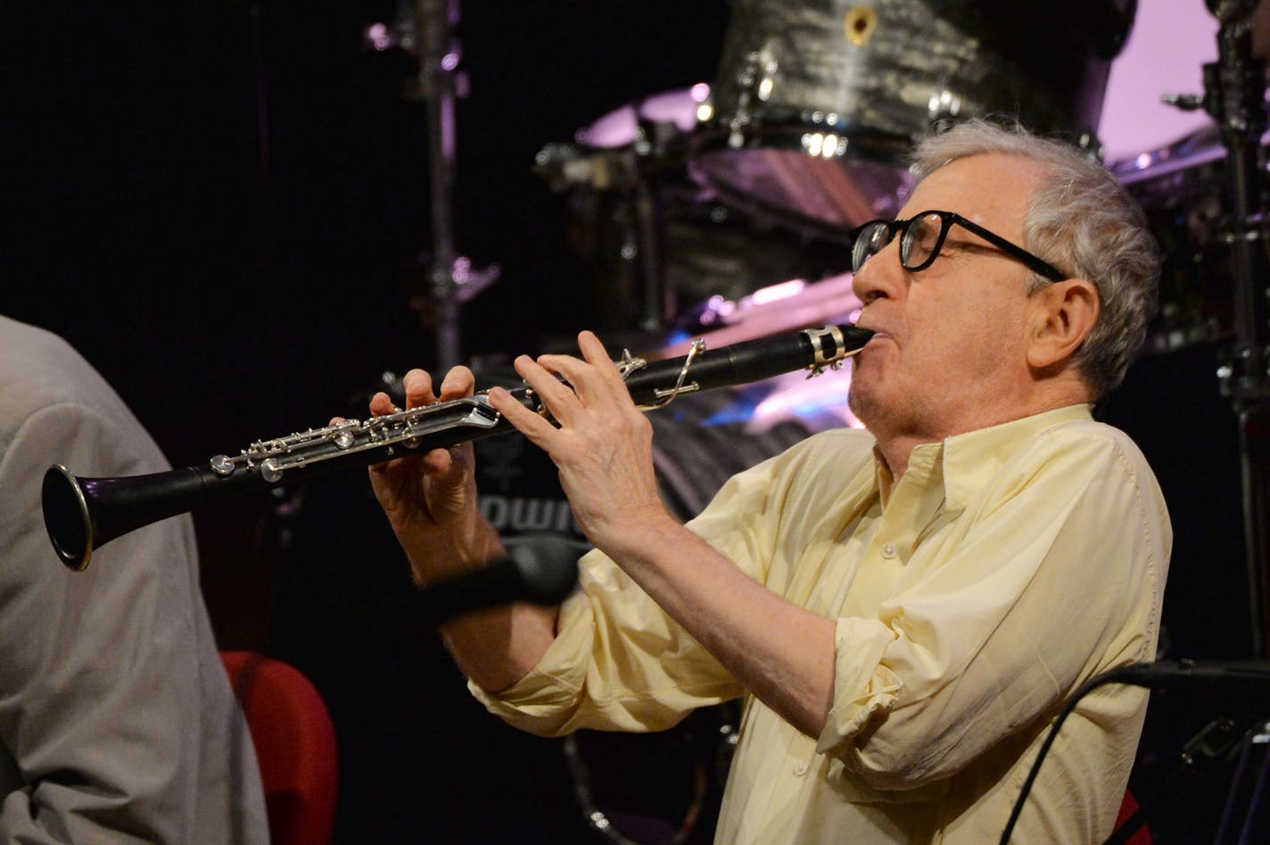 Woody Allen played clarinet with his jazz band at the State Theatre in Minneapolis, Minn. on Sunday August 2, 2015.