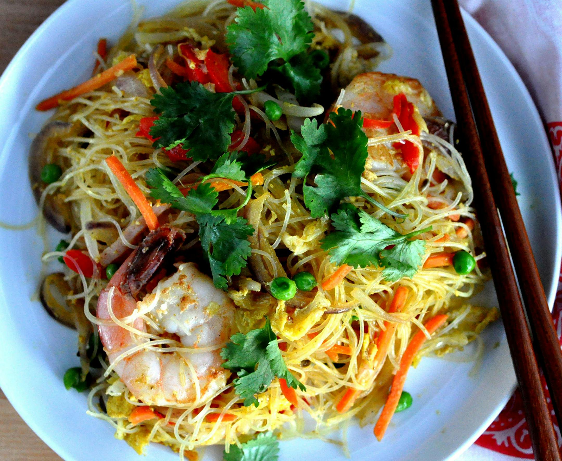 Singapore Noodles for a healthy dinner option. Credit: Meredith Deeds, Special to the Star Tribune