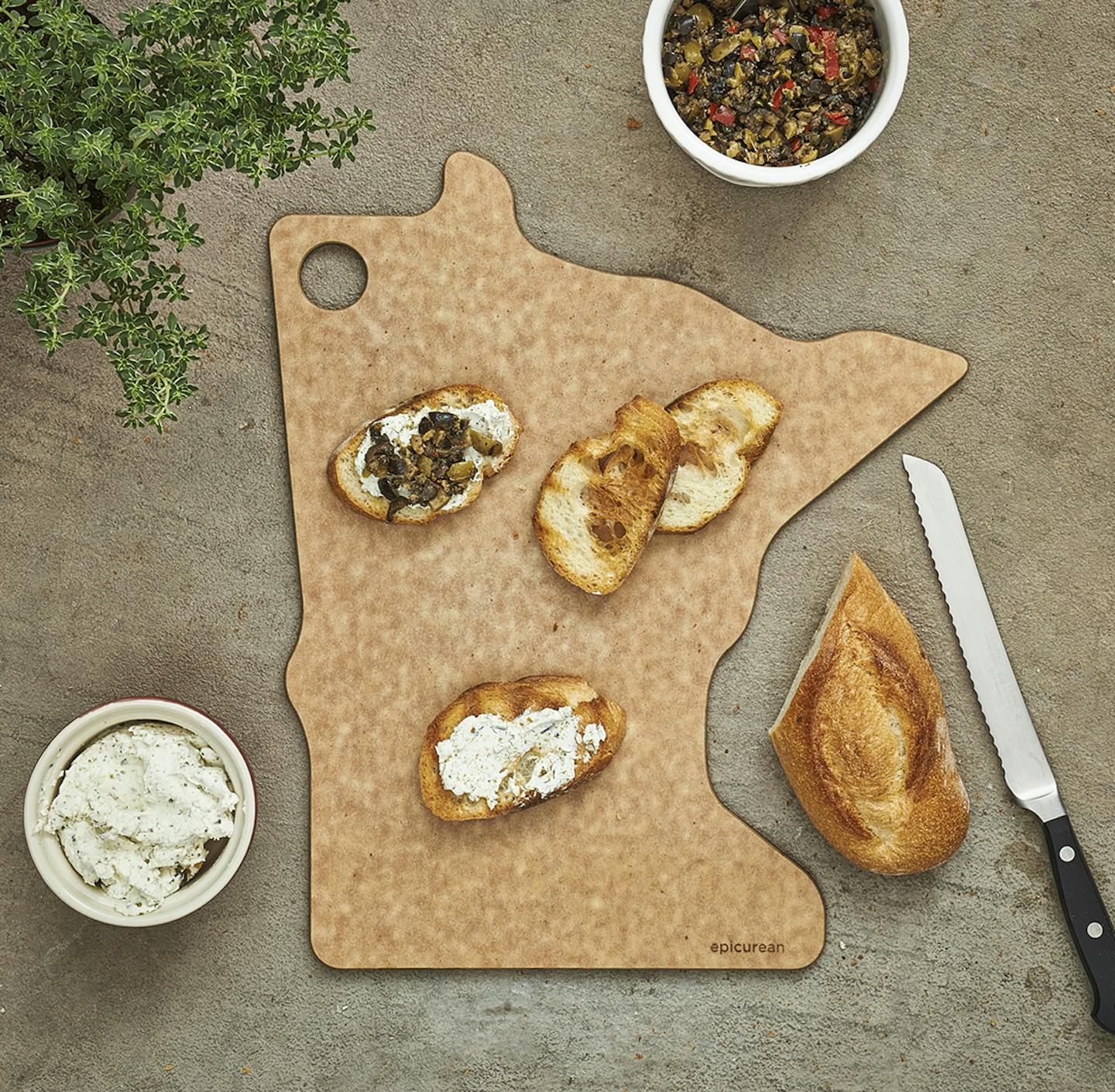 Epicurean's Minnesota-shaped serving board