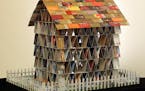 Beth Grossman's "House of Cards," 2004, Plastic credit cards, 24 x 30 x 22 in. Provided image