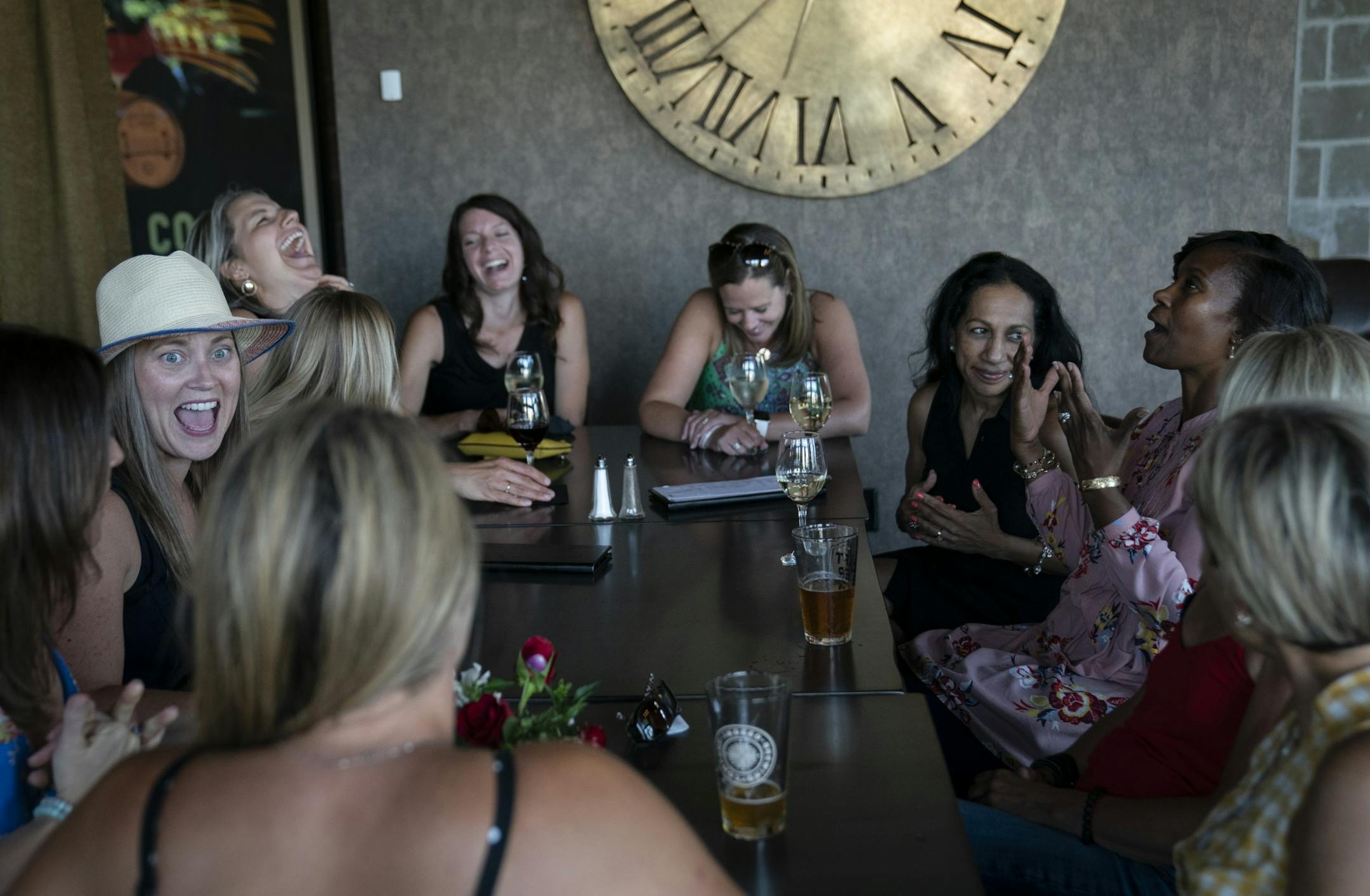 A group of women who workout together at Bring it Studios in Chanhassen met up at Winchester & Rye Restaurant for drinks in downtown Victoria.