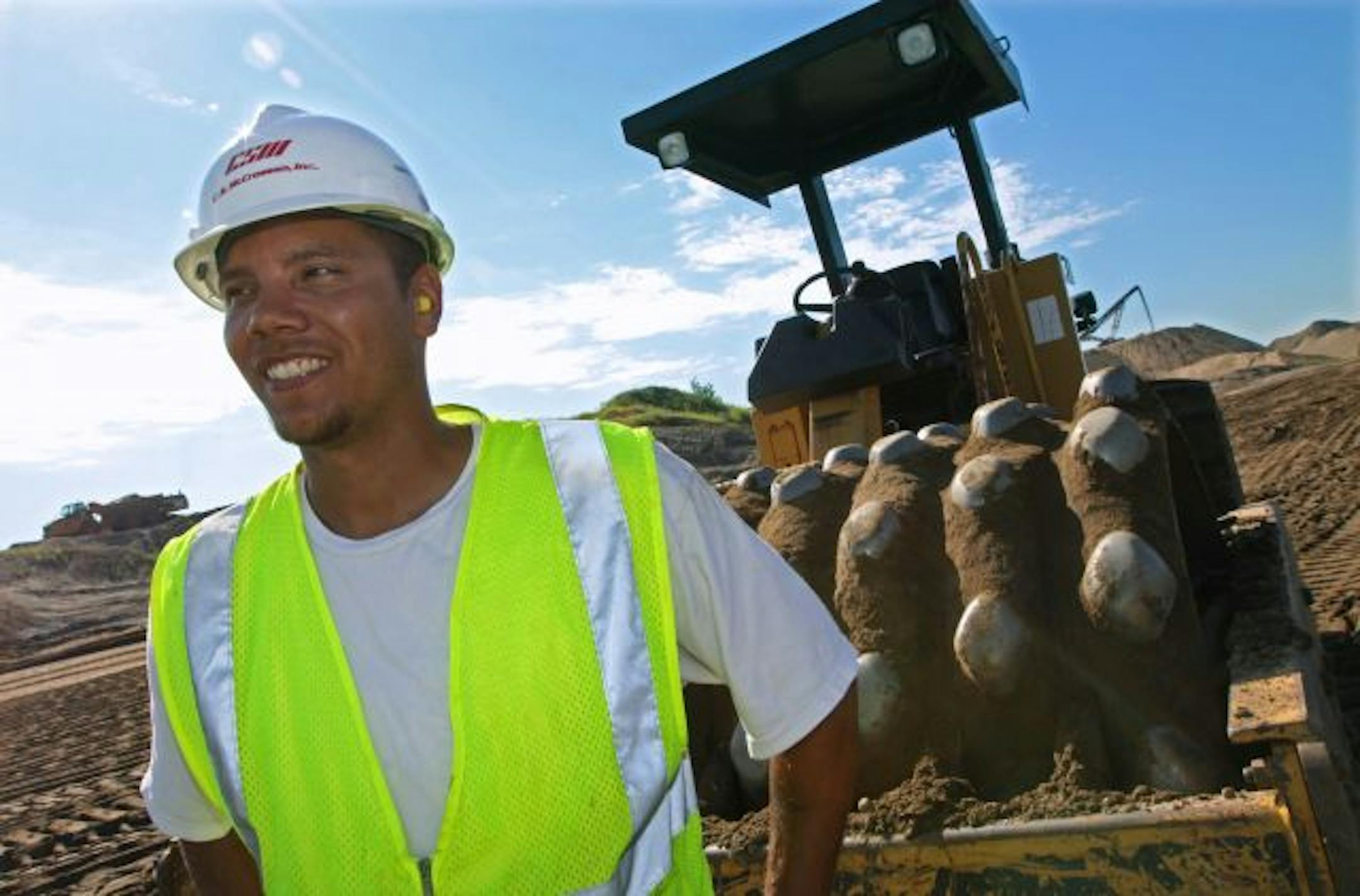 Michael Shipman got a job with C.S. McCrossan Construction Co. after completing a training program at Summit Academy OIC that is part of MnDOT's effort to increase minority employment in construction.