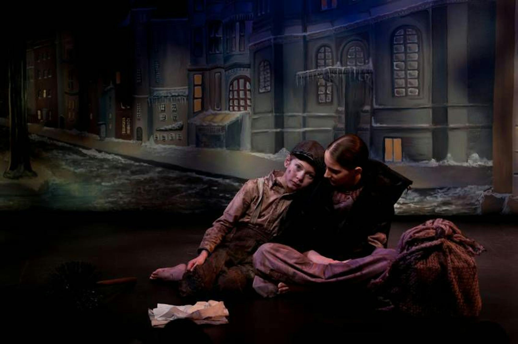 Jilly Jacobson and Scarlett Thompson in "The Match Girl's Gift."