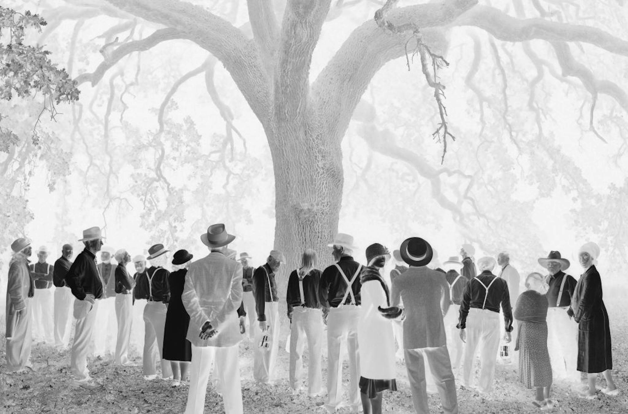 7. The Lynching of �Spanish Charlie,� Santa Rosa, CA (Inverted), 2016 Vinyl wallpaper Dimensions variable Courtesy of the artist and Luis De Jesus, Los Angeles