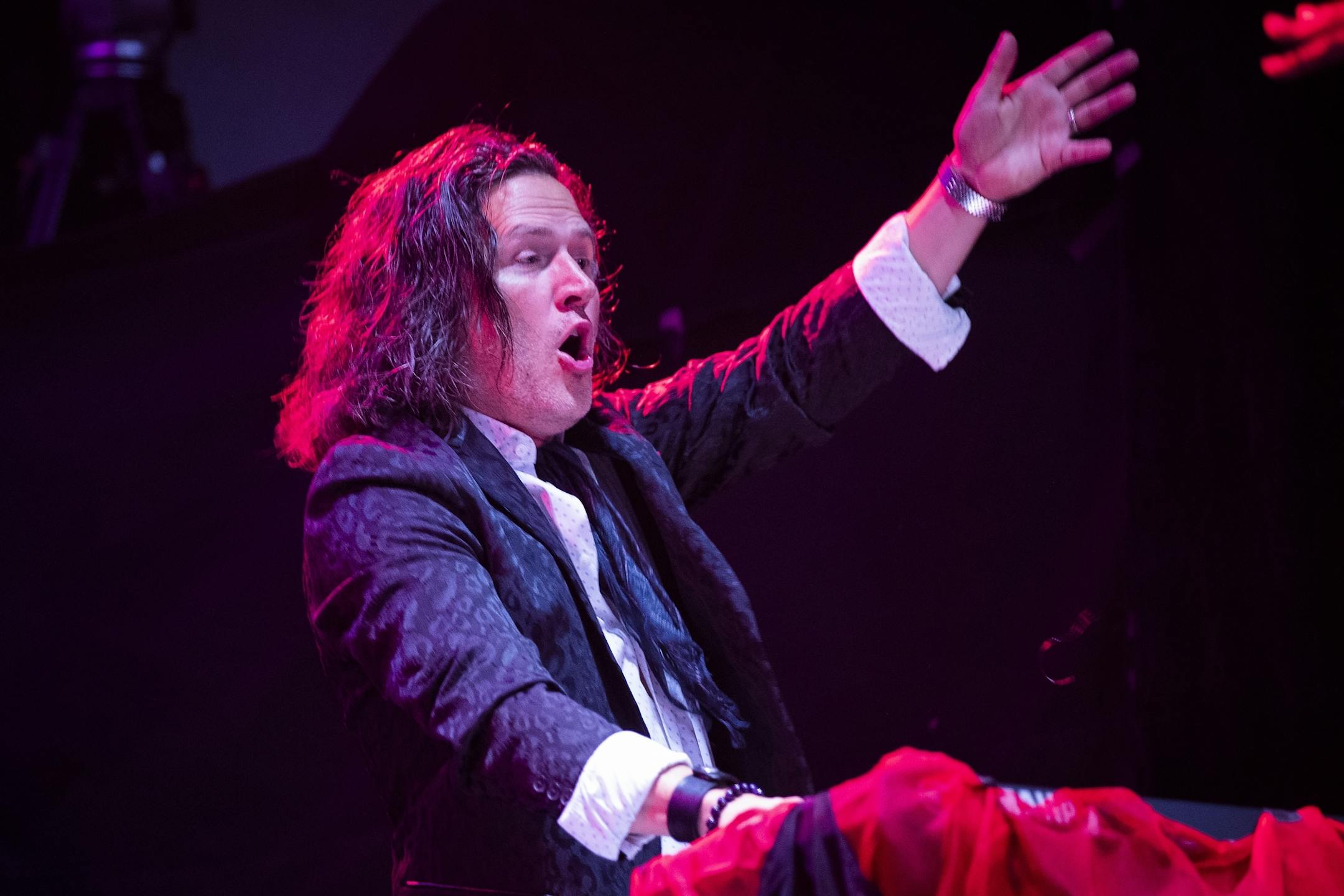 Tommy Barbarella plays keyboards during the New Power Generation show.