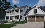 Home plan: A large porch and metal roof at southern comfort and charm.