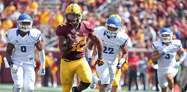 Kobe McCrary ran for 176 yards against Indiana State. That&#x2019;s the highest total for a Gopher at TCF Bank Stadium for someone other than David Co