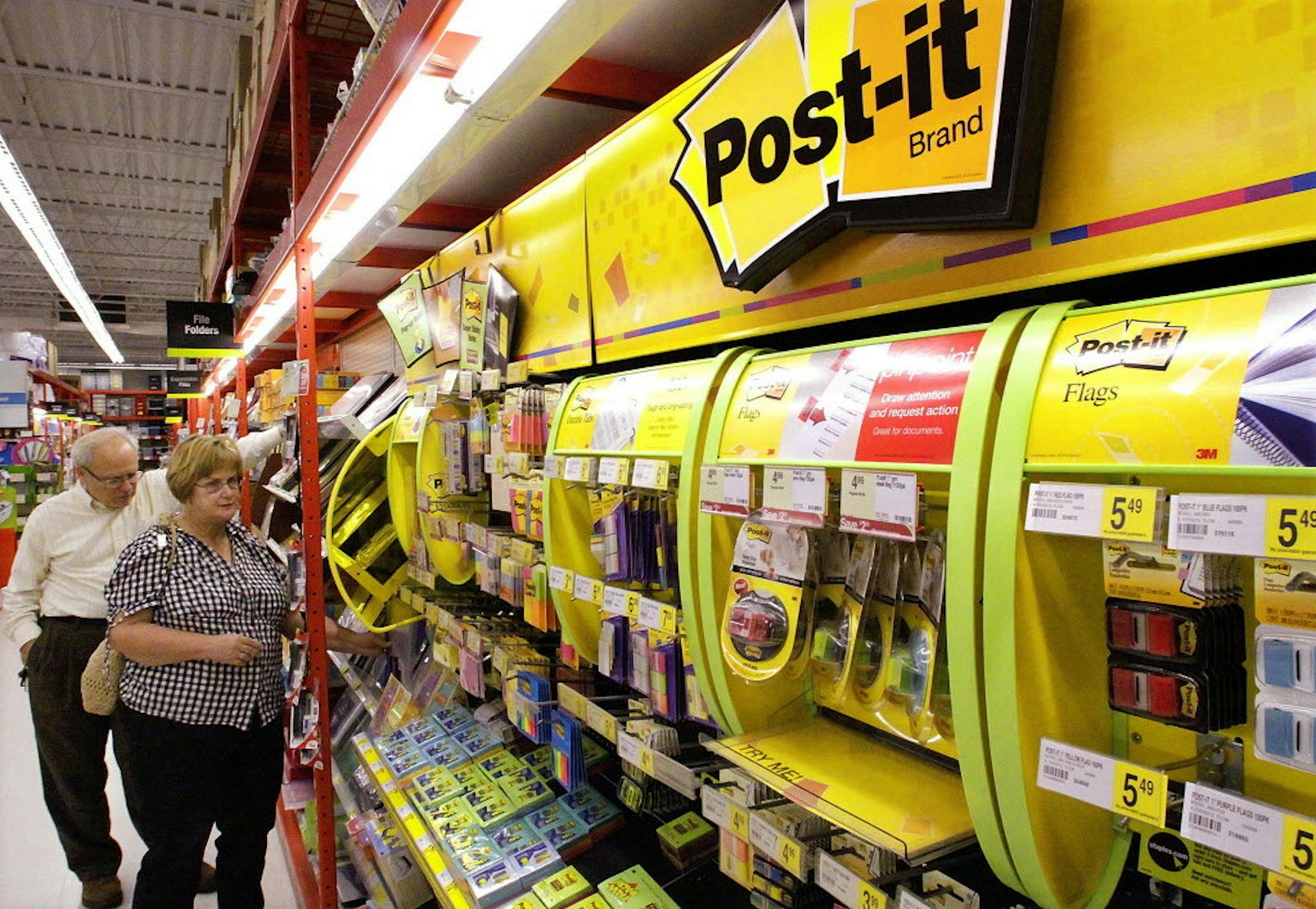 A Staples office supply store.