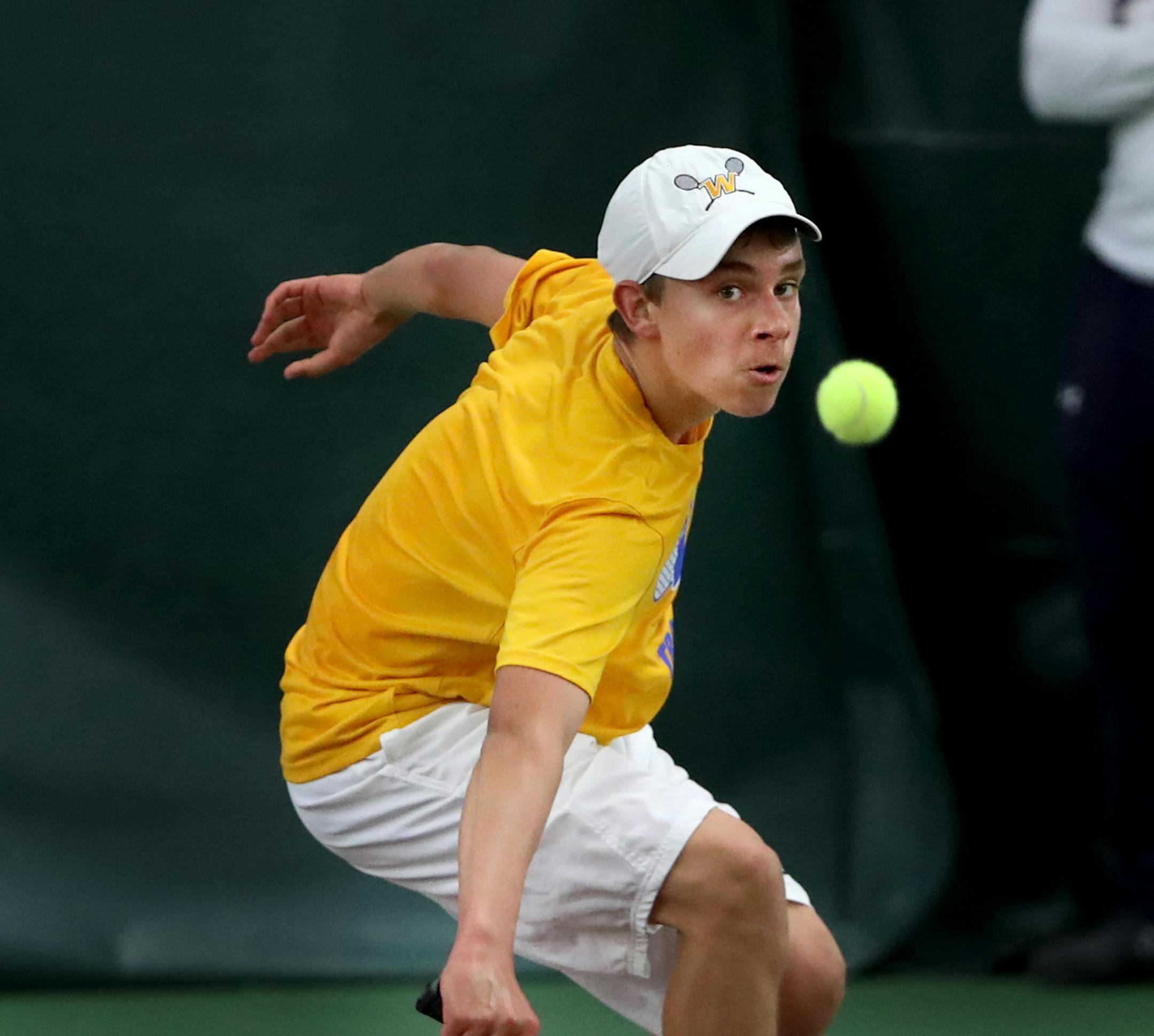 Wayzata's number two singles player Jonathan Nudler