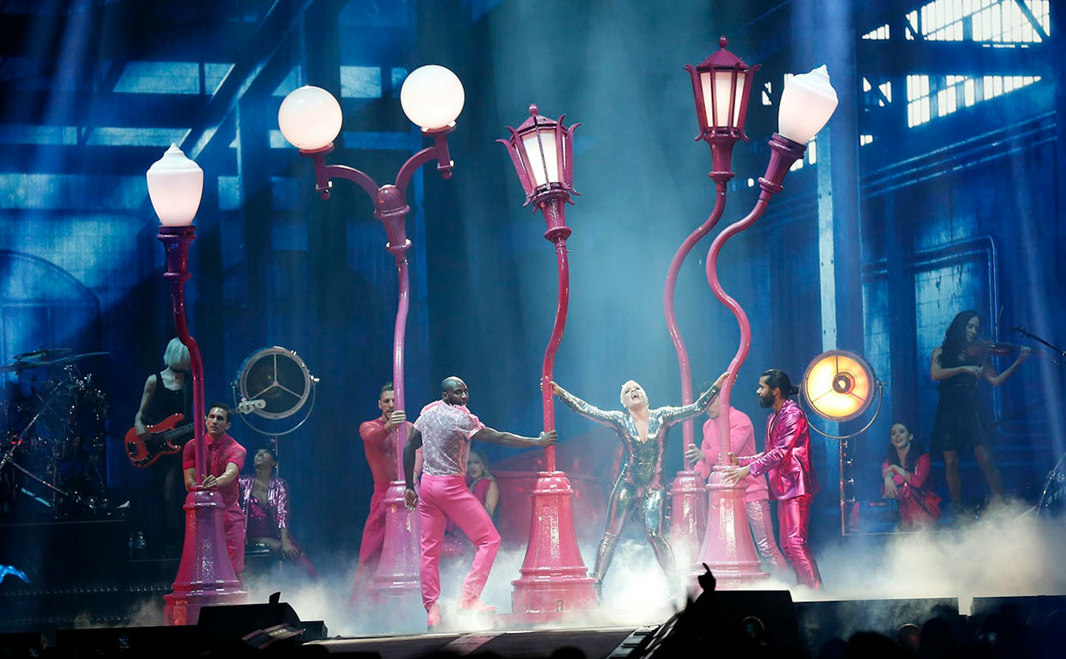 Pink performs during a sold out show at the Xcel Energy Center.