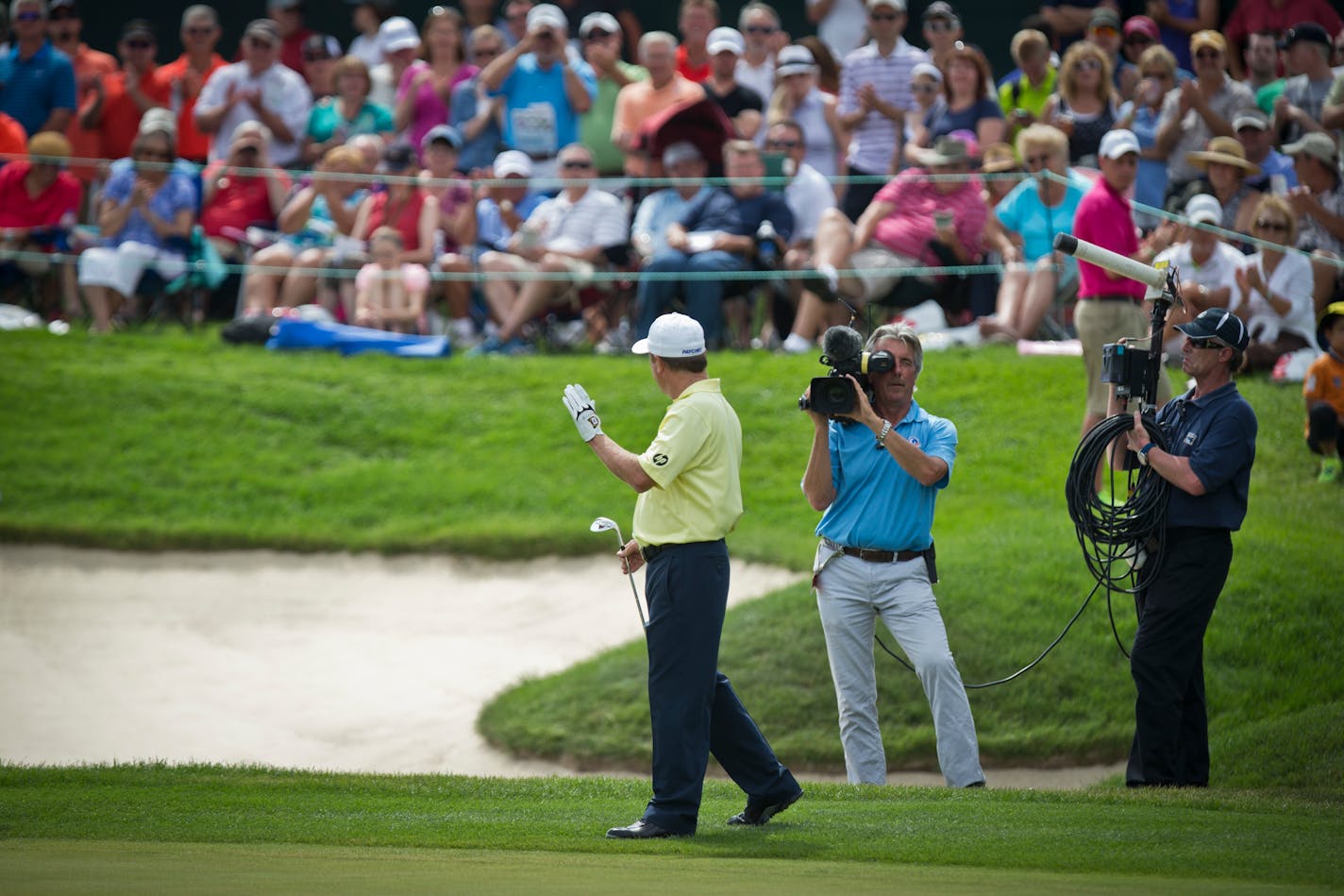 Fans packed the course to watch the 3M Championship at TPC-Twin Cities in Blaine. The tournament is moving from the Champions Tour for older golfers to the main PGA Tour in 2019, and being renamed the 3M Open.