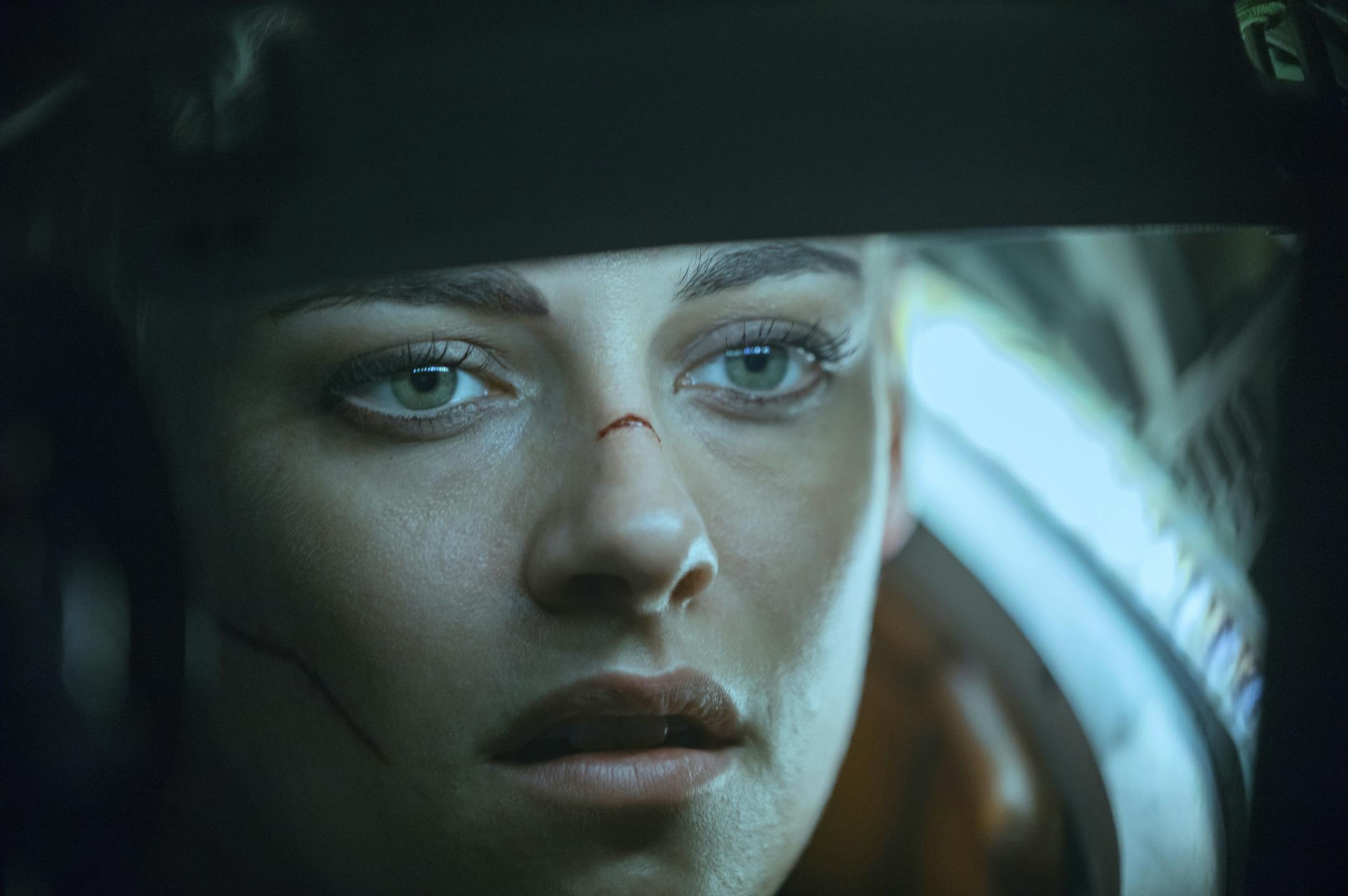 This image released by Twentieth Century Fox shows Kristen Stewart in a scene from "Underwater." (Alan Markfield/Twentieth Century Fox via AP)