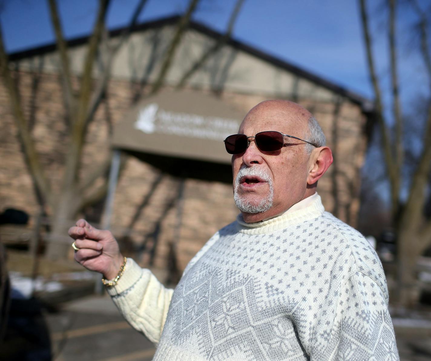 Mel Pittel is in a five-year dispute with the board of Meadow Creek condos, the largest condo complex in Minnesota. Pittel, who has had a restraining order barring him from attending board meetings, was recently elected to the board. Pittel was seen outside the complex office where he has been banned from stepping foot in. He owns a unit and lives in the complex and was seen Friday, Feb. 6, 2015, in Hopkins MN.](DAVID JOLES/STARTRIBUNE)djoles@startribune.com Mel Pittel is in a five-year dispute