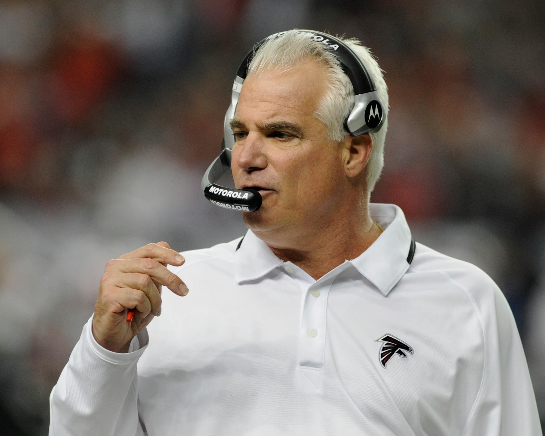 Coach Mike Smith of the Atlanta Falcons.