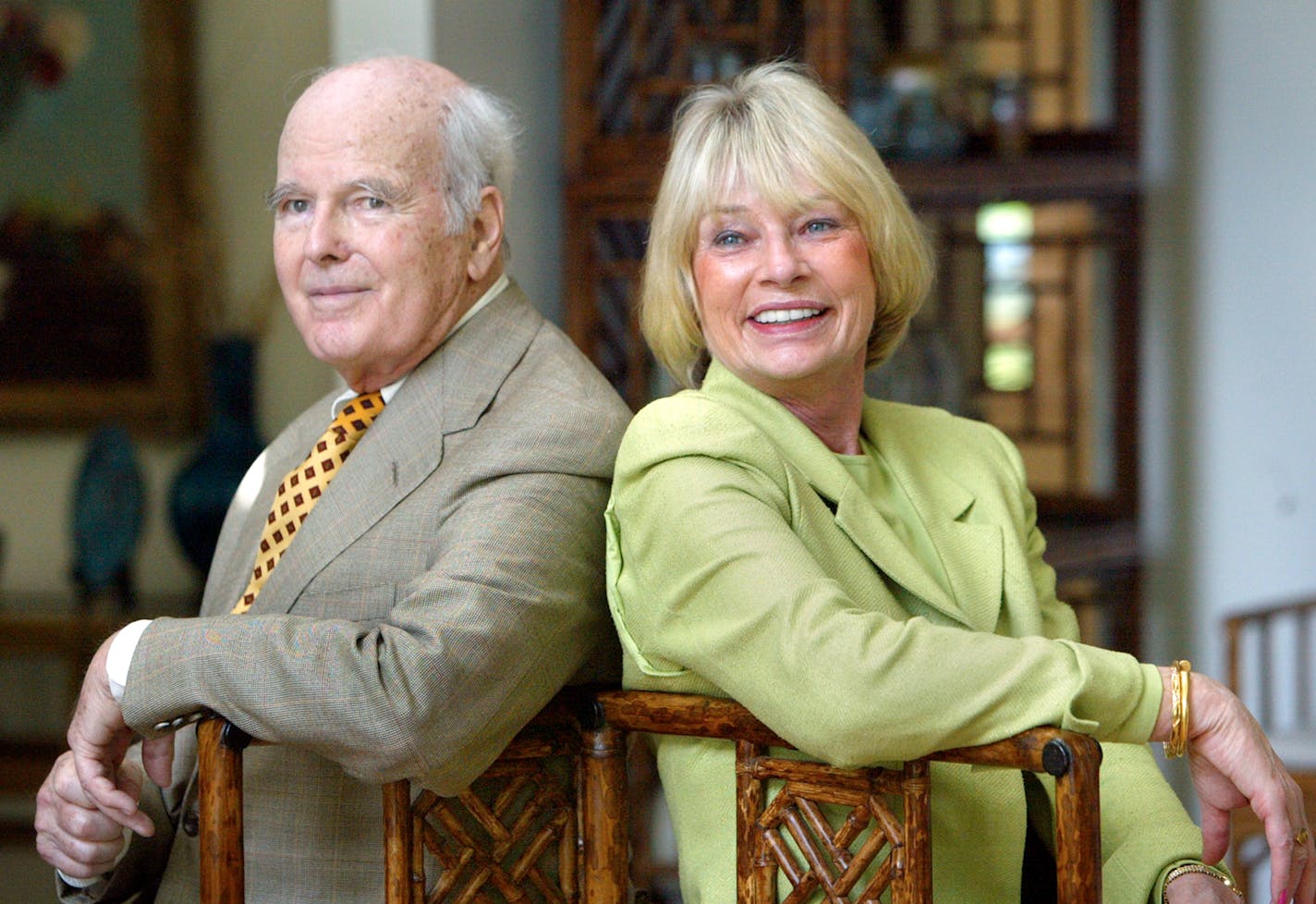 Bruce Dayton and Ruth Stricker have given extensively to the Minneapolis Institute of Arts over decades. They are pictured at home in 2002.