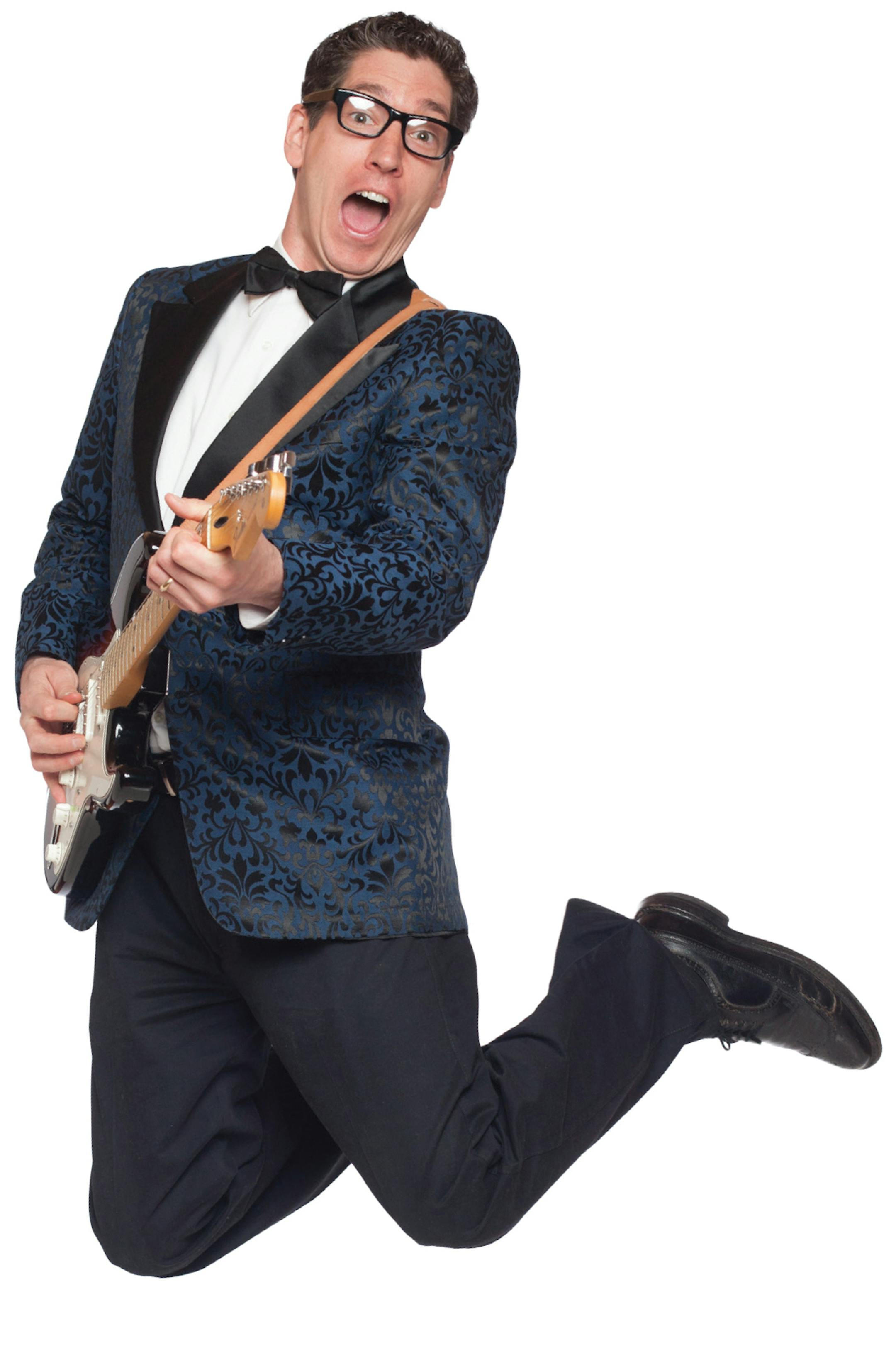 Nicholas Freeman as Buddy Holly in "Buddy - The Buddy Holly Story" at History Theatre. Credit: Craig VanDerSchaegen