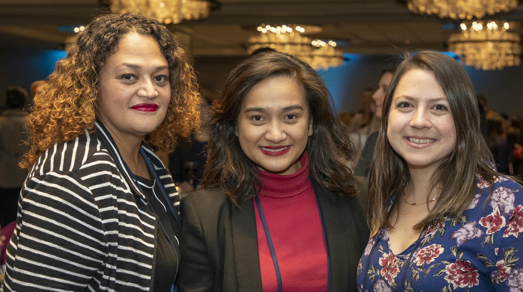 Adelixa Rodriguez, Pilar Paus and Sarah Gerber at the Be the One Conference. [ Special to Star Tribune, photo by Matt Blewett, Matte B Photography, matt@mattebphoto.com, November 9, 2019, Be The Match, Hilton Minneapolis, Minneapolis, Minnesota, SAXO 1009874385 FACE120119
