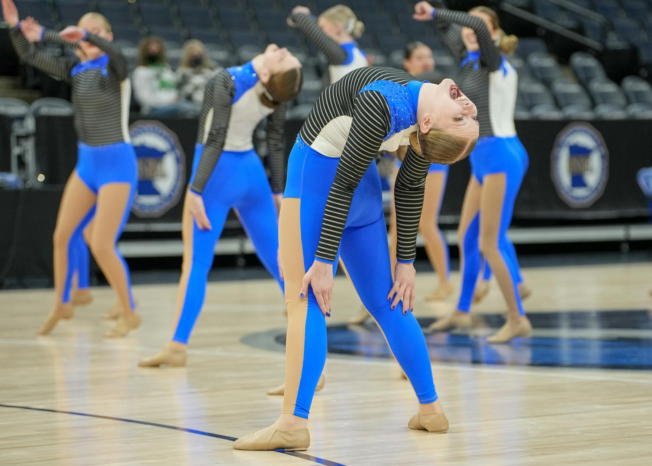 Lac Qui Parle Valley/Dawson-Boyd performed at the Class 1A MSHSL State High Kick Dance Tournament.