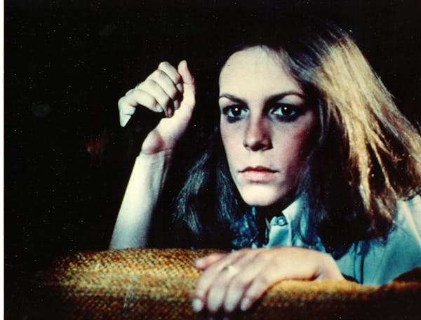 Jamie Lee Curtis in a scene from the 1978 horror film classic, "Halloween," directed by John Carpenter.