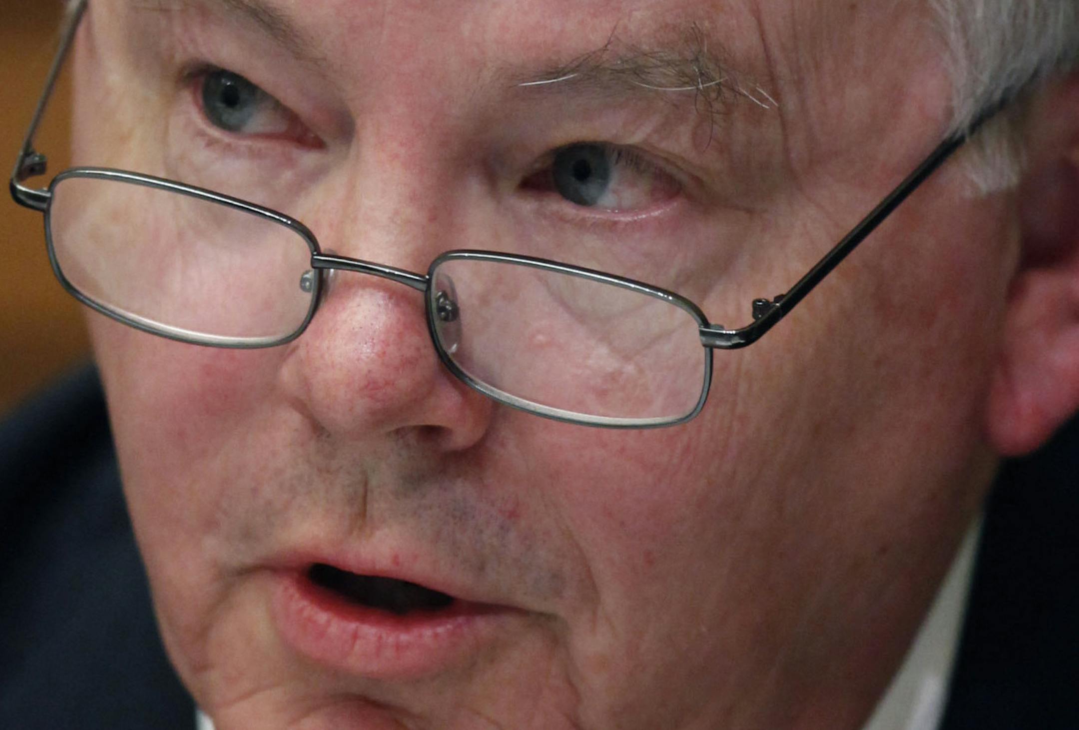 Rep. Joe Barton, R-Texas questions BP CEO Tony Hayward, on Capitol Hill in Washington, Thursday, June 17, 2010, during the House Oversight and Investigations subcommittee hearing on “the role of BP in the Deepwater Horizon Explosion and oil spill.