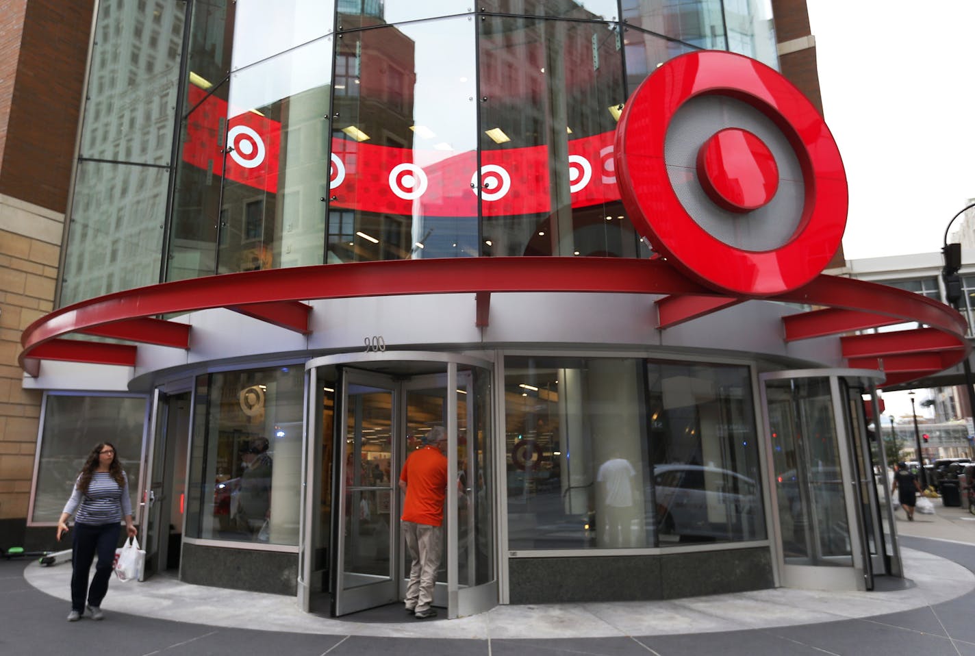 Shoppers visit the downtown Target Store in Minneapolis.