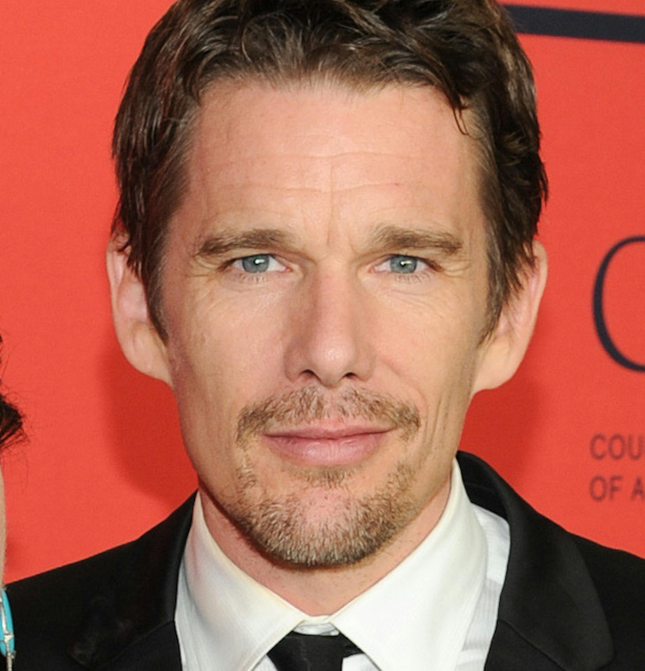 Board of Directors' Tribute Award honoree Colleen Atwood, left, and actor Ethan Hawke pose in the press room at the 2013 CFDA Fashion Awards at Alice Tully Hall on Monday, June 3, 2013 in New York. (Photo by Evan Agostini/Invision/AP) ORG XMIT: MIN2013061715190769