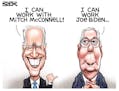 Sack cartoon: Biden and McConnell