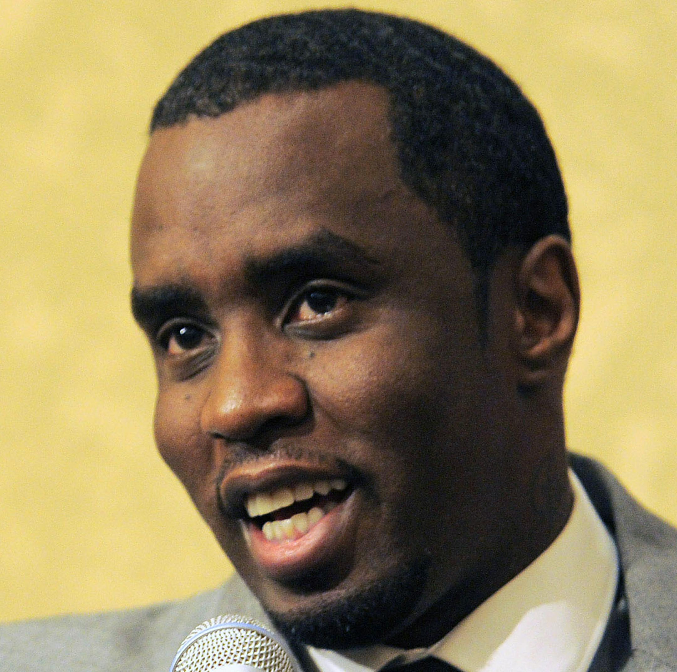 FILE - In this July 26, 2013 file photo, Sean "Diddy" Combs of the new network Revolt TV addresses reporters at the Beverly Hilton Hotel in Beverly Hills, Calif. The Los Angeles County district attorney's office has declined to file felony charges against Combs for a confrontation in June 2015 at the University of California, Los Angeles, where his son plays football. District attorney spokesman Ricardo Santiago said Thursday, July 2, 2015, his office has decided instead to turn the case over to