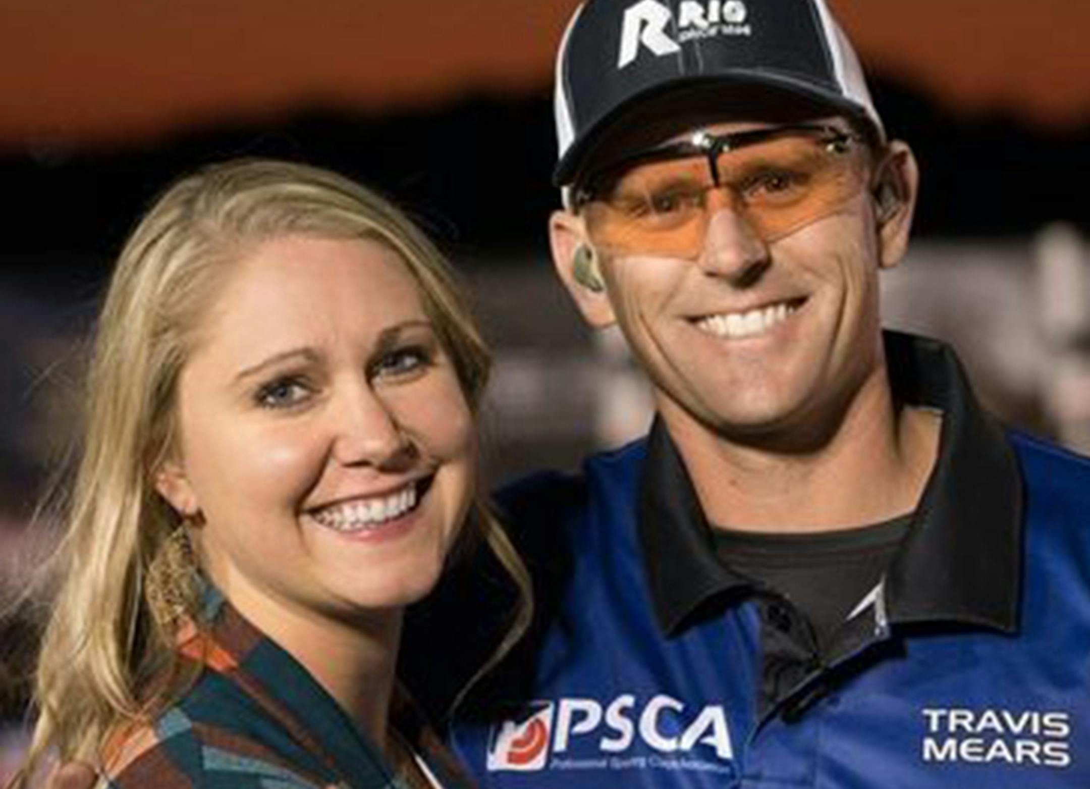 Texas trick shot artist Travis Mears with his wife, Raelynn