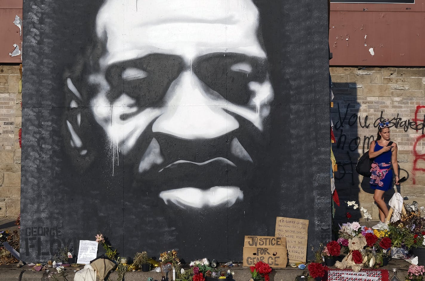 George Floyd's memorial at 38th and Chicago.