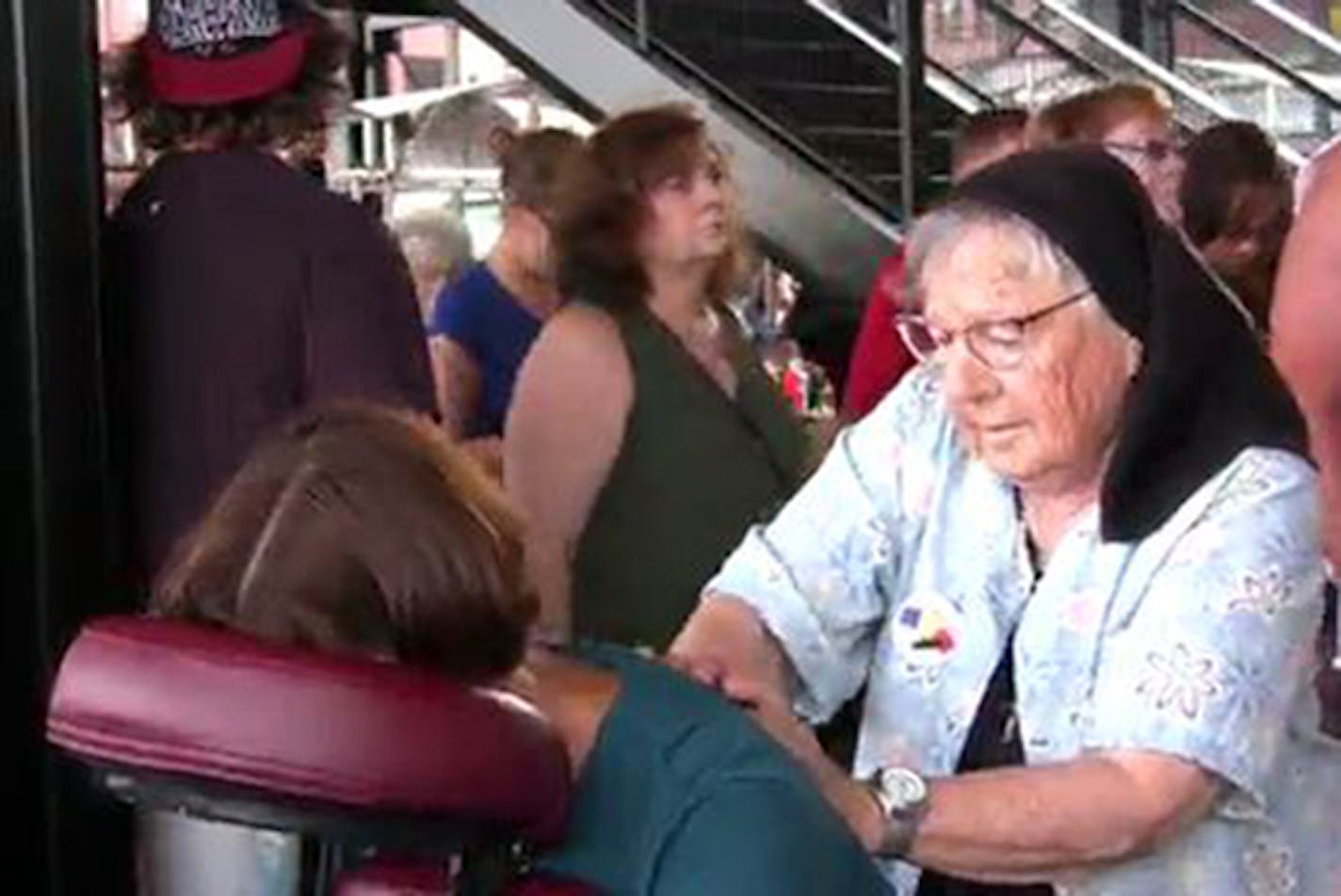 Sister Rosalind in action at CHS Field.