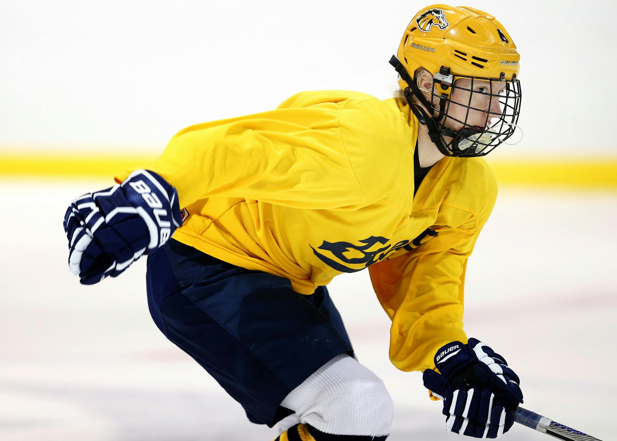 Breck hockey player Grace Zumwinkle. ] CARLOS GONZALEZ cgonzalez@startribune.com - November 3, 2015, Golden Valley, MN, Breck High School / Prep Girls Hockey - focusing on two sisters who also are top tennis players. Anna and Grace Zumwinkle. Anna, a senior committed to Middlebury for hockey. Grace, a junior, committed to the U. The two recently faced off in the Class A doubles final, with Grace and partner Lauren Kozikowski defeated Anna and her partner, Lauren's sister Kendall Kozikowski.