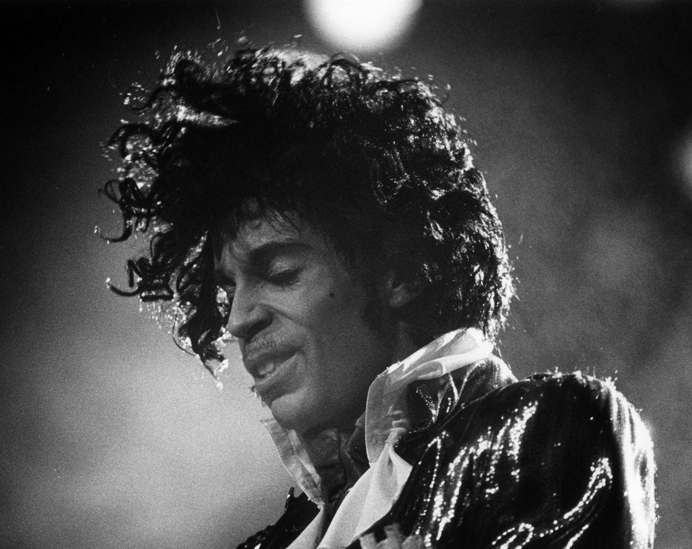 Prince in concert at the St. Paul Civic Center, December 1984. Photo by Star and Tribune staff photographer Darlene Pfister. ORG XMIT: MIN2016042118551422