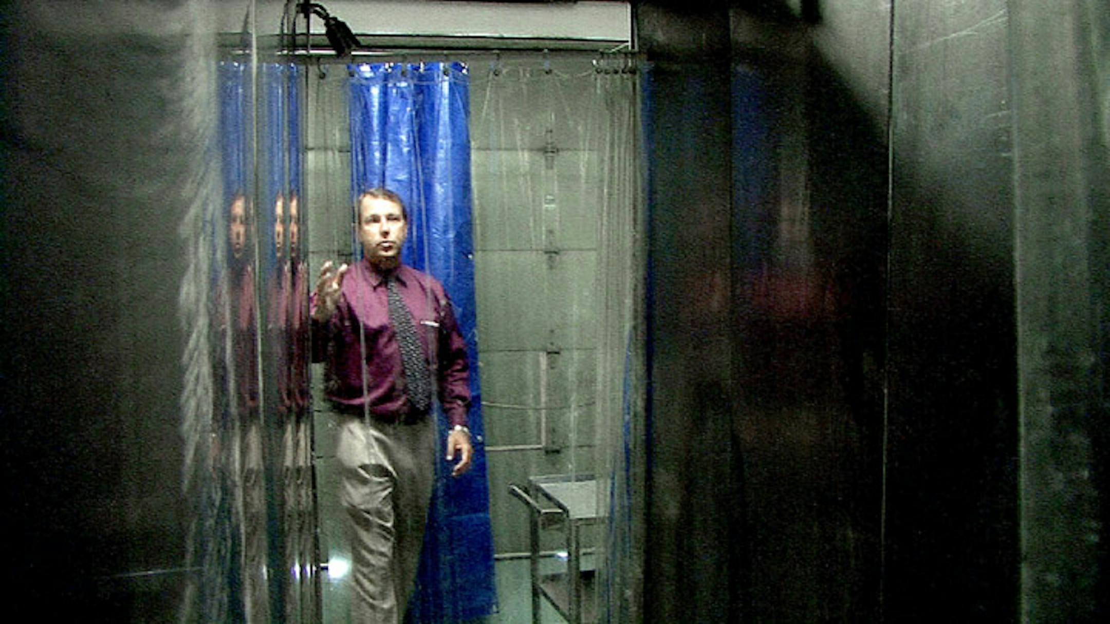 Rick Huston, director of operations at Regions Hospital, stood by a decontamination chamber that would be used to treat mass casualties in a chemical spill. The level of emergency readiness for area medical personnel is "like night and day" compared with 20 years ago, he said.