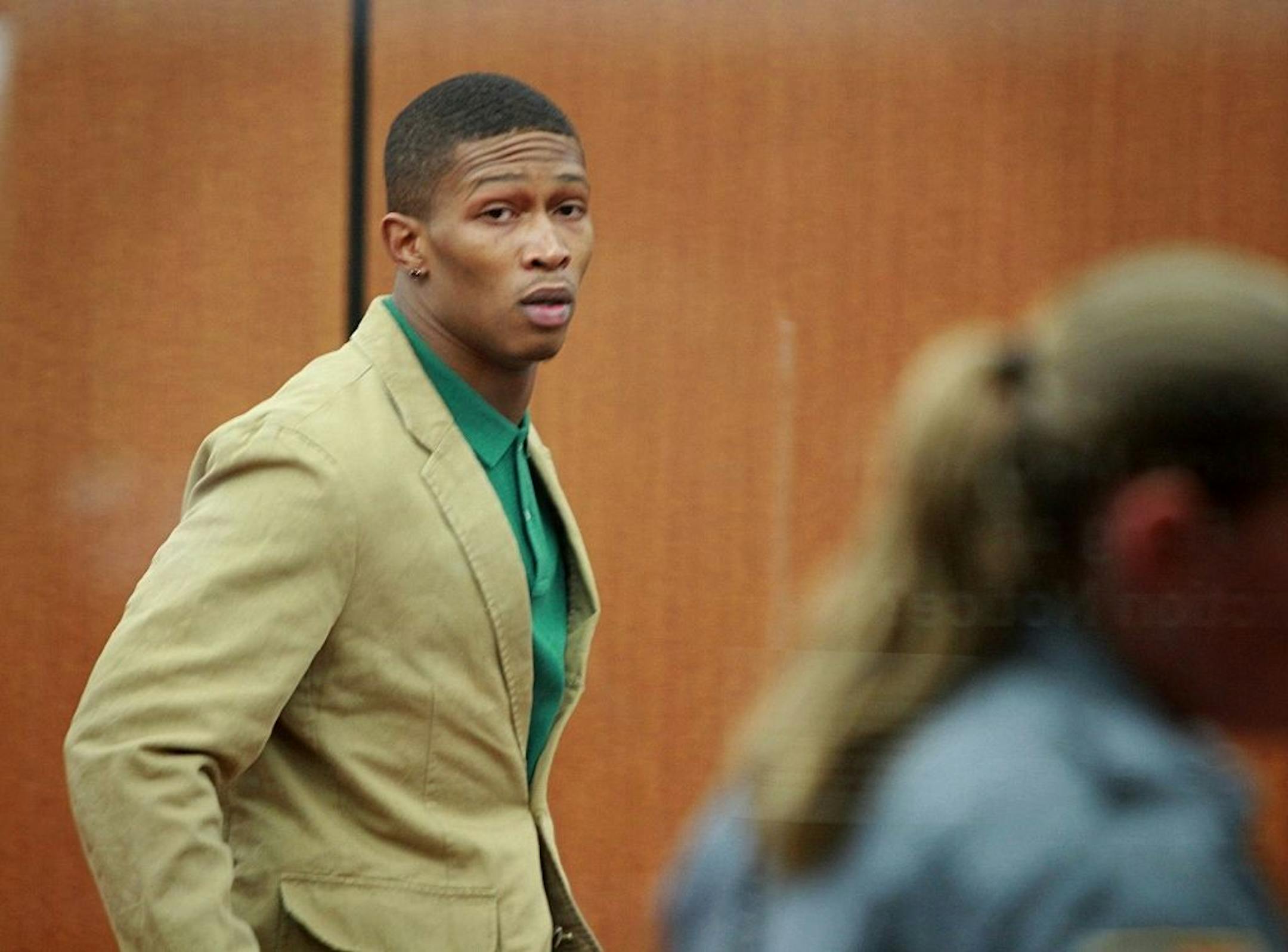 Minnesota Vikings cornerback Chris Cook returned to the Hennipen County Courthouse Thursday, March 16, 2012 in Minneapois, Minn. for the verict in his domestic assault trial.