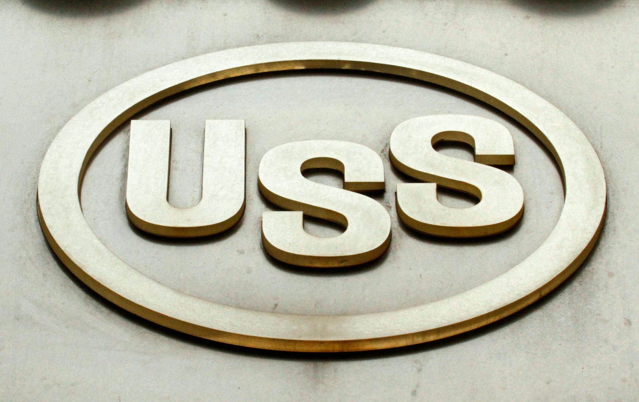 This is the United States Steel logo outside the headquarters building in downtown Pittsburgh Monday, April 26, 2010. (AP Photo/Gene J. Puskar)