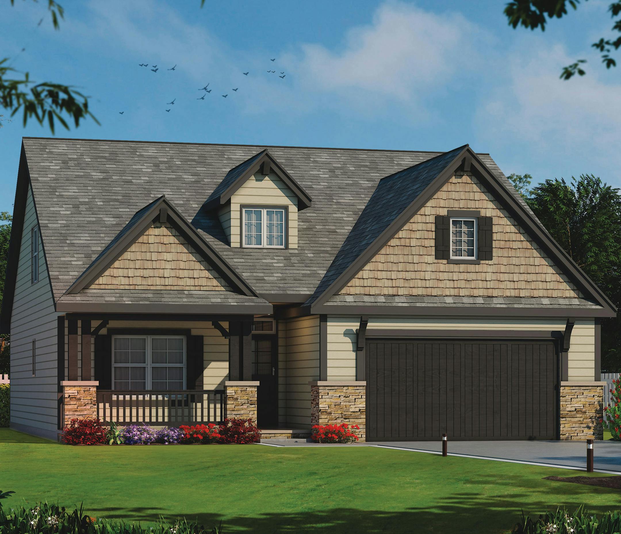 Home plan: Sweet plan features two main floor suites