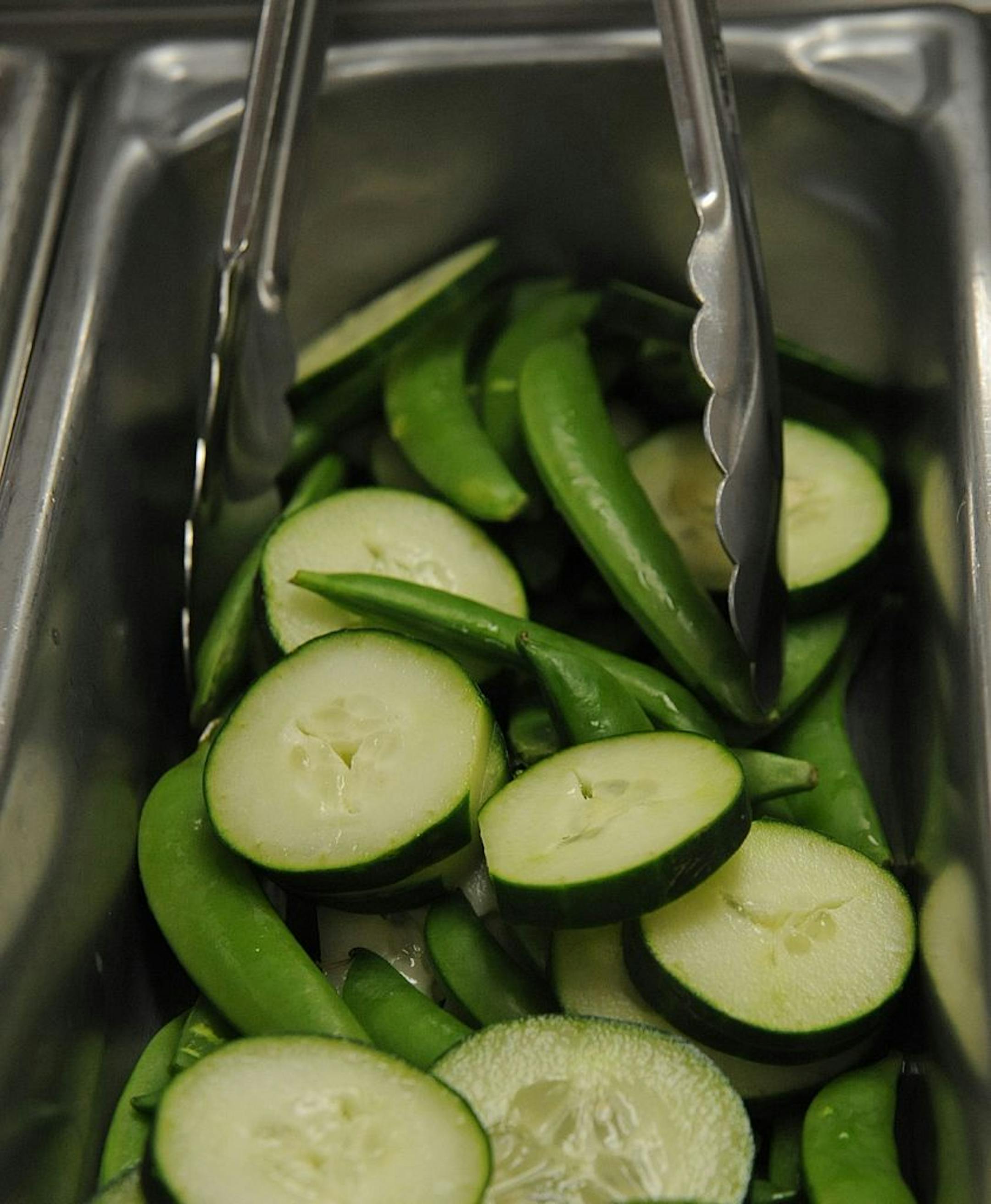 Garlough Magnet School in West St Paul, Minn. is one of five elementary schools in the district that now has salad bars, aimed at giving kids healthier food.